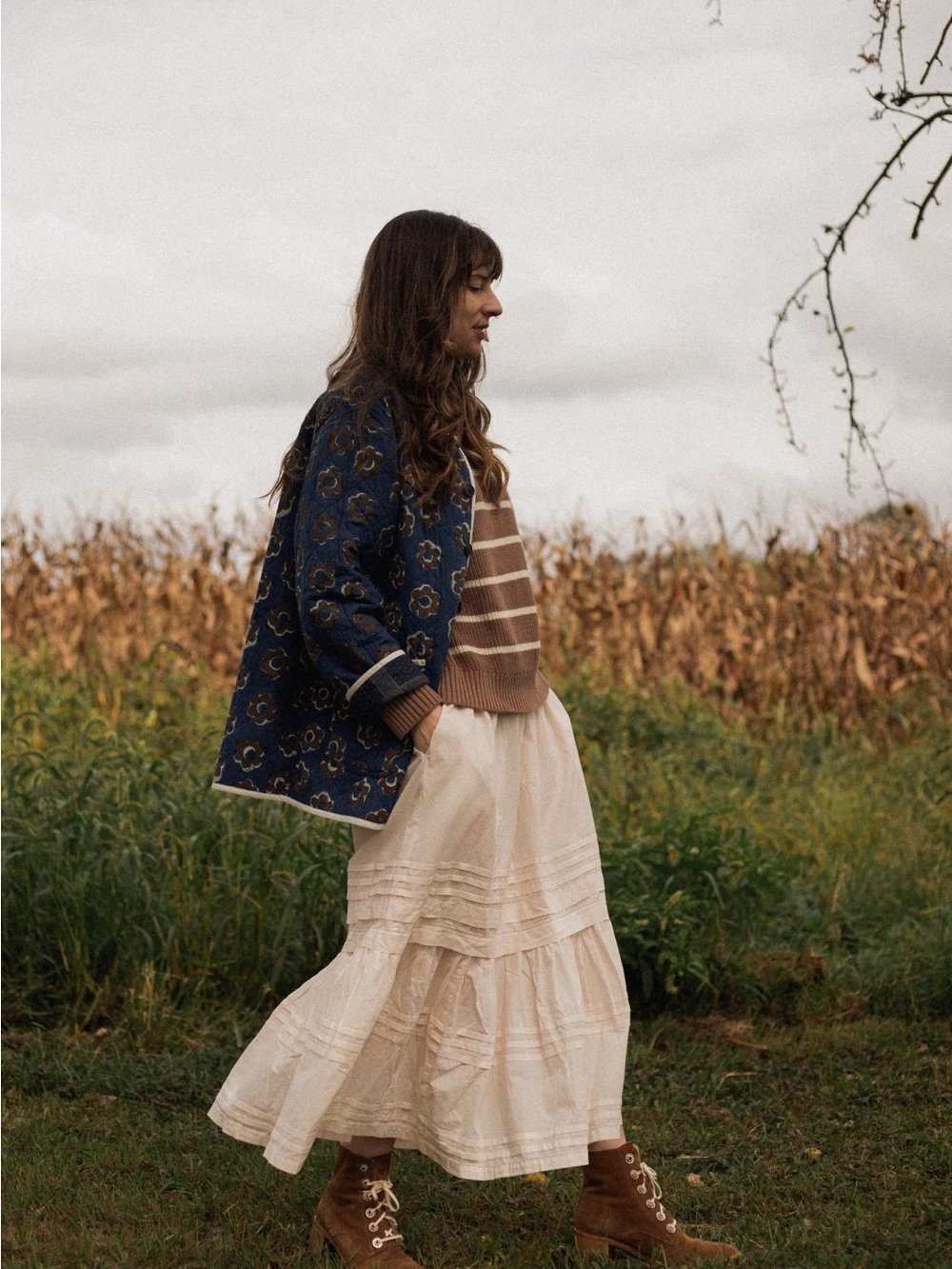 Christy Dawn—The Gabriella Skirt in Pearl (LIKE NEW AND RARE) - Picture 12 of 13